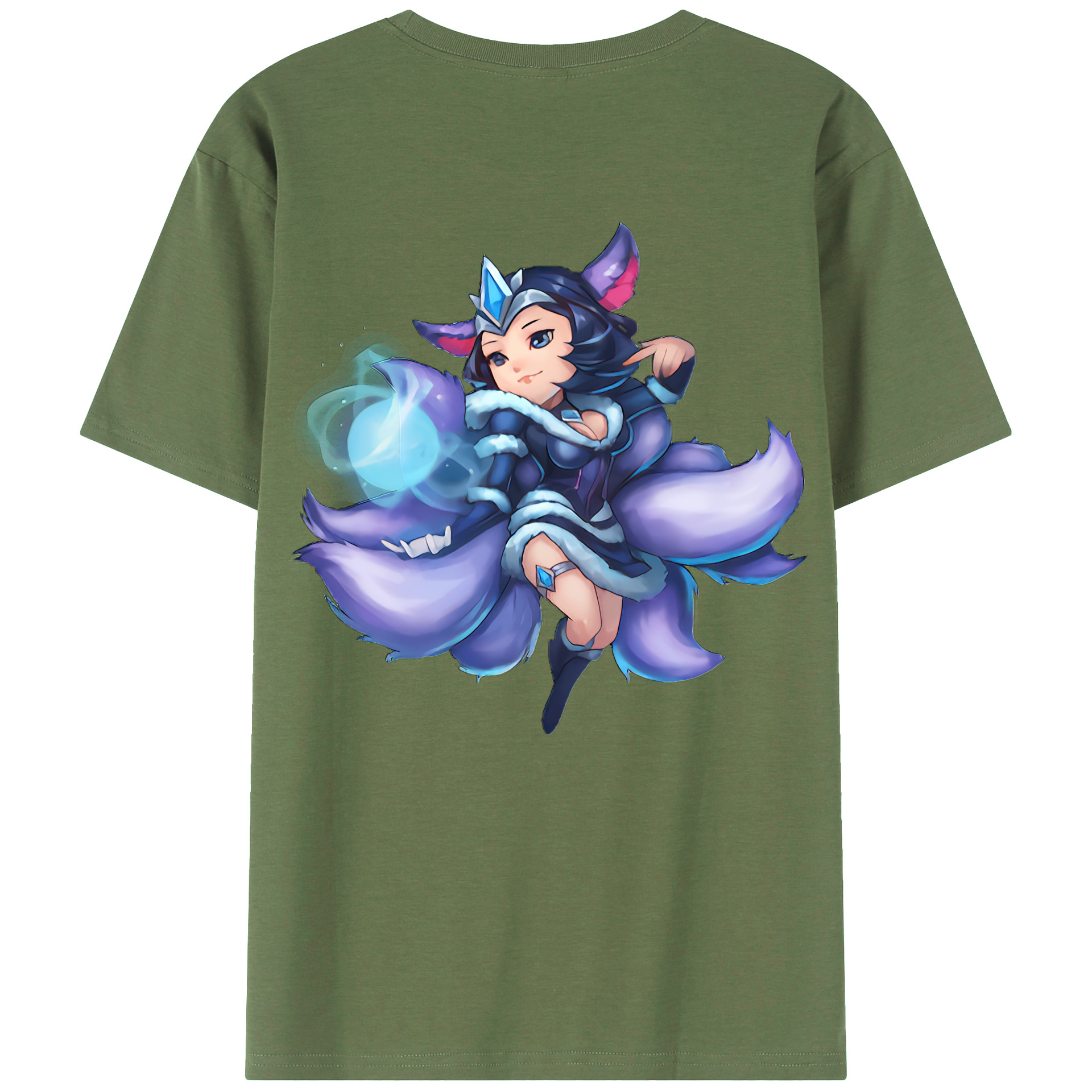 （画像用） リーグ・オブ・レジェンド League of Legends LOL 綿100％ メンズ半袖Tシャツ（バックプリント） 通気性